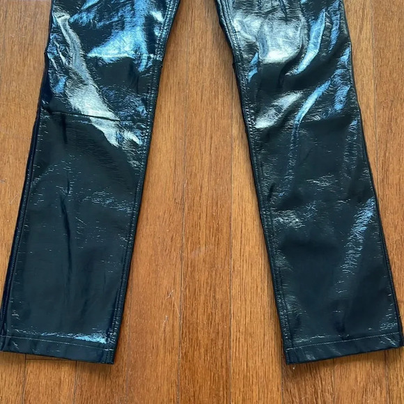 Abercrombie & Fitch Faux Leather Straight Pant - Picture 6 of 10